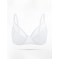 thumbnail image 4 of YANDW Minimizer Sheer Mesh Bras for Women Underwire Plunge Lifting Plus Size Bra, White 36B, 4 of 7