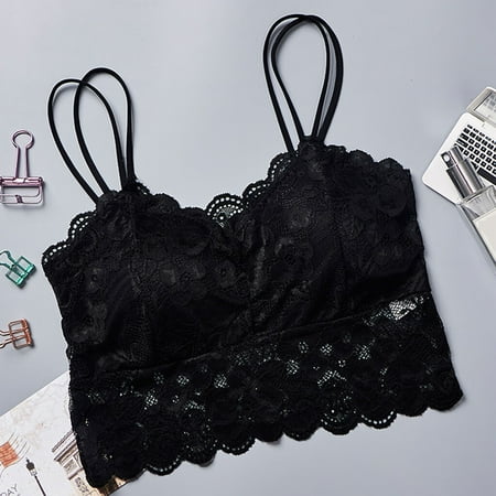 

Ykohkofe Women Sexy Bra Lingerie Ribbon Chest Pad No Steel Rim Lace Bras Underwear