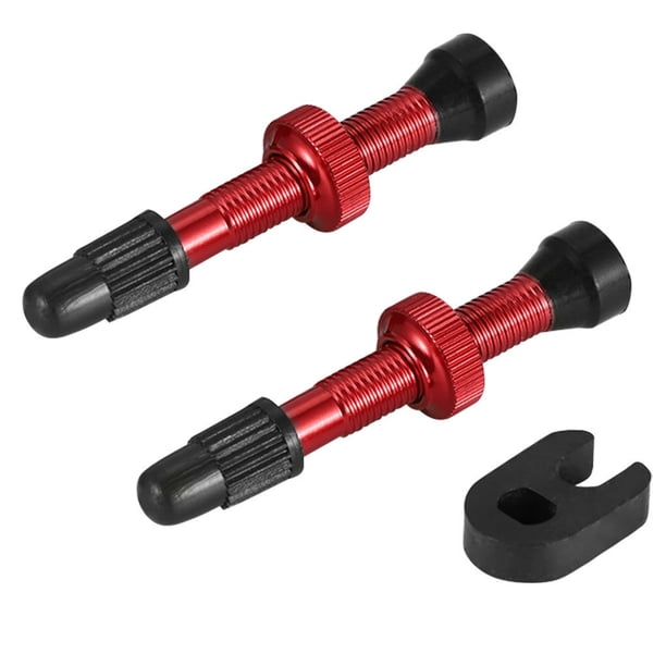Greeniant Válvulas sin cámara para bicicleta, 2 uds., aleación extraíble, núcleo de goma de cobre, boquilla de vacío francesa, accesorios para Ciclismo Rojo 58 mm Greeniant OD000751-02