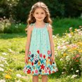 thumbnail image 6 of Letdown Toddler Girl Princess Dress Bow Tie Spaghetti Straps Smocked Summer Outfit Birthday Party A-Line Clothes, 6 of 8