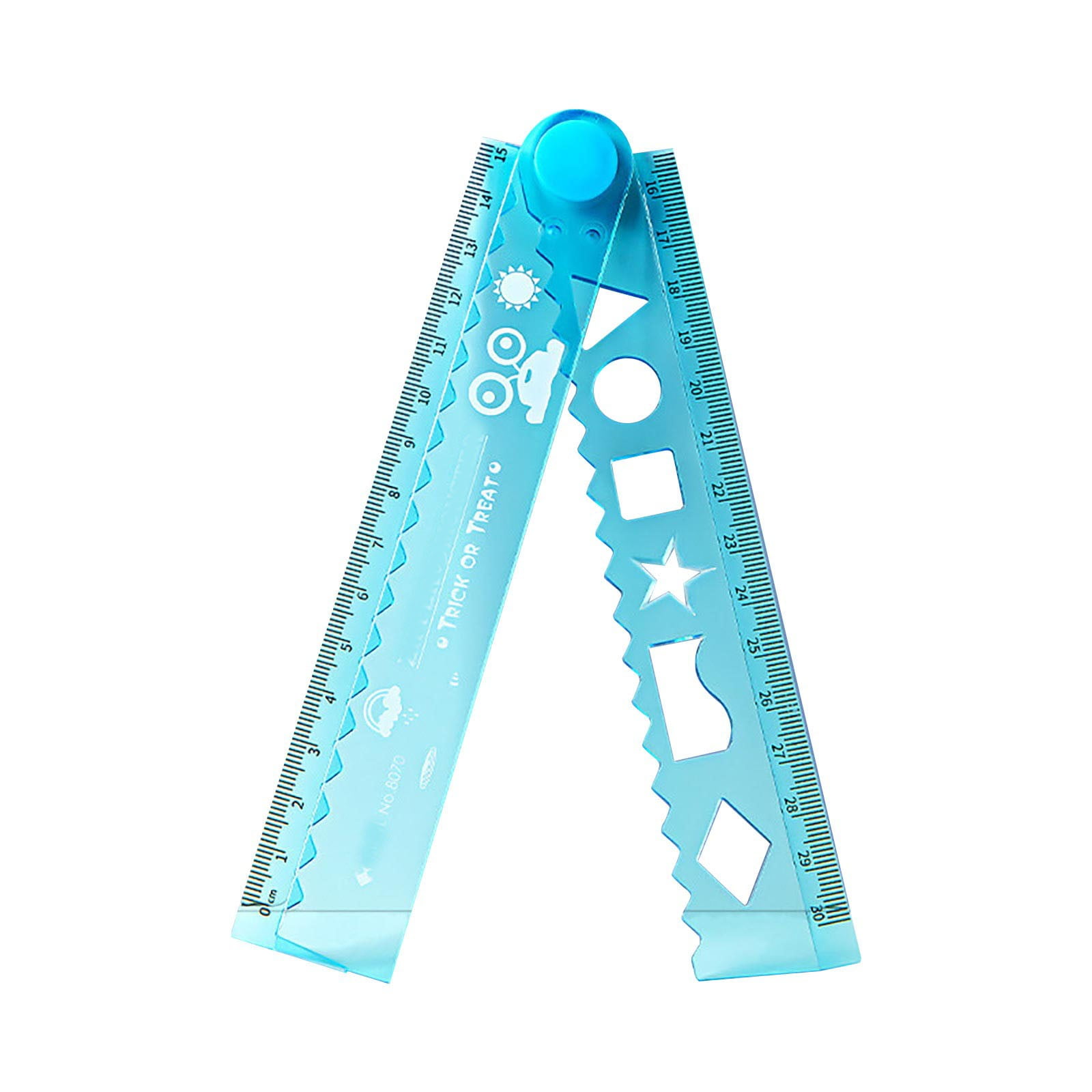 Denhf 1Pc Flexible Ruler, 12 Inch Bendable Plastic Ruler with Centimeters, Soft Clear Ruler for Teacher Office Supplies, Classroom Must Haves, Studying Essentials, 30cm, Blue