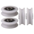 thumbnail image 1 of Rueda de polea de nylon con ranura en U de 4mm de diámetro interior blanco para puerta corredera, 11 kaili Sencillez, 1 of 2