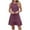 Wine, variant on Xunlbb Womens Summer Dresses Women's Fashion Solid Sleeveless Round-Neck Patchwork Dress Beach Vacation Clothes for Women Size S-2XL