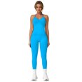 thumbnail image 2 of IDOPIP Workout Sets for Women Seamless Scunch Butt Lifting Impact Leggings Longline Strappy Halter Sports Bra Top 2 Piece Gym Active Outfits, 2 of 7