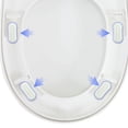 thumbnail image 4 of Bewildely Accesorio Universal para asiento de inodoro, tapa de inodoro duradera, moderna, fácil de instalar, parachoques de goma, 4 piezas Juegos de accesorios de baño, 4 of 6