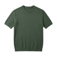 thumbnail image 5 of hotojiny Mens Casual T-Shirts Classic Short Sleeve Knit Tees Crewneck Ribbed Solid Shirts Comfort Business Work Tops, 5 of 5
