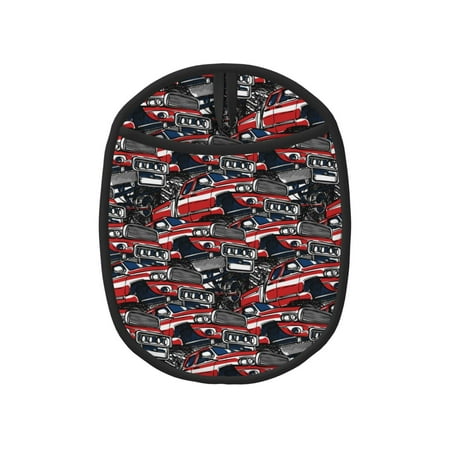 

Qekee Red And Blue Cars Pattern Silicone Pot Holders Oven Mitts Heat Resistant Hot Pads Non Slip Pot Holder Towel Cloth Interior Lining