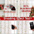 thumbnail image 6 of Alishomtll White Christmas Blackout Curtains Golden Snowflake Foil Print Room Darkening Window Drapes, 52" x 84"L, Set of 2 Panels, 6 of 7