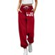 thumbnail image 1 of Pantalones de chándal anchos y rectos con forro polar para mujer - Pantalones de yoga de cintura alta con bolsillos para hacer ejercicio/uso informal (S-XXL), 1 of 4