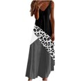 thumbnail image 2 of Lenago Robes de Printemps Grande Taille pour Femmes 2023 Mode pour Femmes à Bretelles Col en V Sans Manches à Rayures Imprimées Coupe Ajustée Robe Longue de Plage Robes d'Été de Plage en Liquidation, 2 of 5