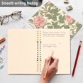 thumbnail image 5 of Haosy Pink Peony Flowers Green Leaves Notebooks 1-subject Journal 60 Sheets A5 College Ruled Paper Detachable Ring 8.3"x5.7", 5 of 8