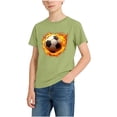 thumbnail image 2 of Auroural Toddler Boys Summer Clothes 2T Children's Football Print Round Neck Short Sleeve Medium To Large Kids Casual Loose Top, 2 of 8