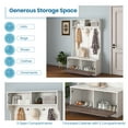 thumbnail image 5 of Costway Multifunctional Hall Tree with Coat Rack and Storage Bench, White, 63 Inches, 5 of 9
