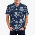 thumbnail image 4 of Vsdgher Dragon Print Men's Short Sleeve Stretch Polo Shirt, Moisture-Wicking Performance Polo Shirt, 4 of 8