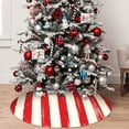 thumbnail image 4 of Cauagu 48" Christmas Tree Skirt America Flags2 Pattern Christmas Tree Decorations Tree Mat for Xmas Decorations Occasion Holiday Home Decor -48", 4 of 7