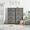 thumbnail image 2 of mDesign Tall Storage Dresser Furniture with 8 Slim Fabric Drawers, Dark Gray, 2 of 6