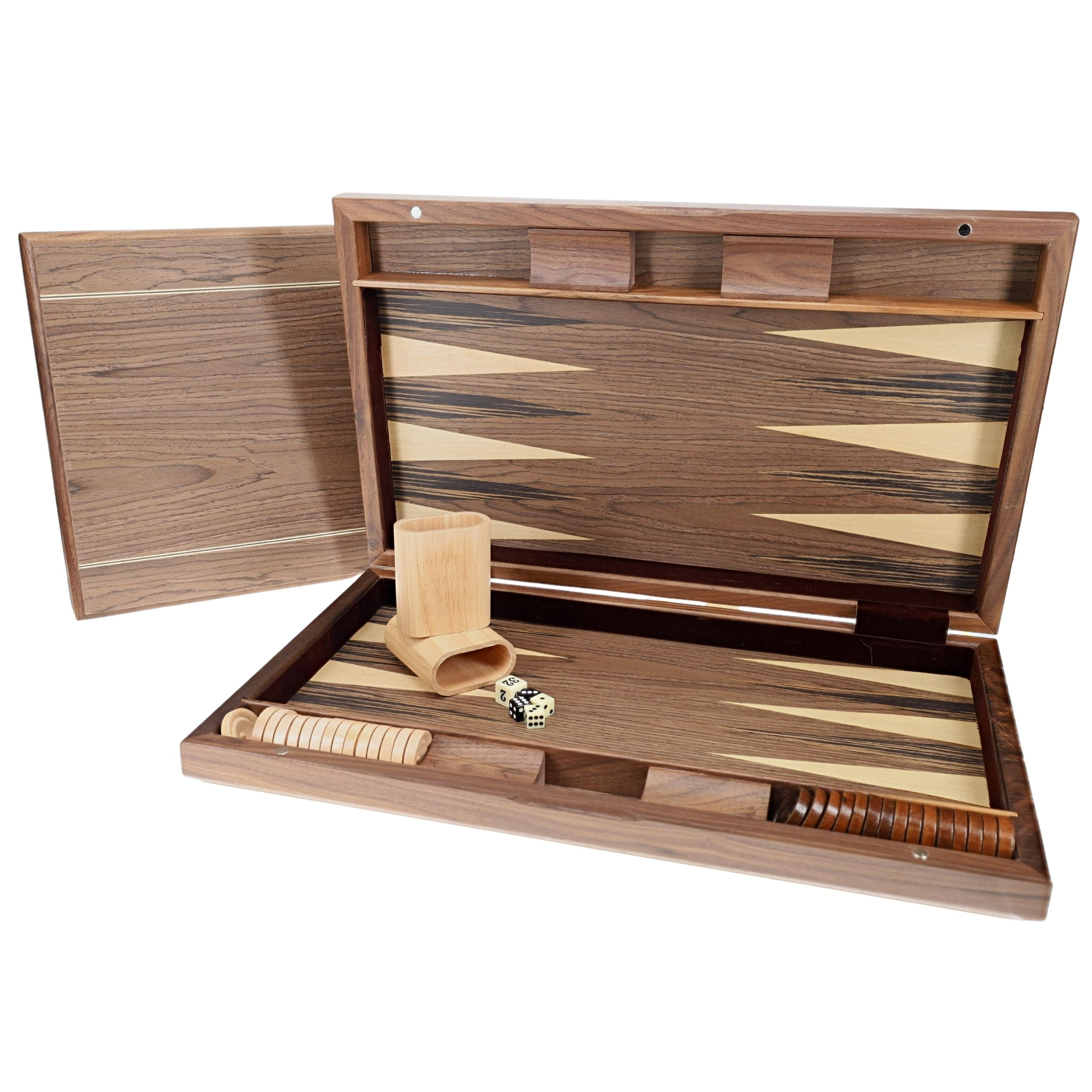 USAMJ Wooden Mahjong Racks with Pushers, Set of 4, 18-Inch