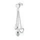 thumbnail image 2 of Pendientes Colgantes con Borlas En Forma de Corazón, Elegantes y de Cadena Larga, de Estilo Lujoso y Moderno para Mujer., 2 of 4