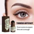 thumbnail image 2 of Tampon à Sourcils en une Étape Imperméable pour la Ligne des Cheveux, Outils de Maquillage pour Femmes, Définisseur de Sourcils (Noir Brun), 2 of 6