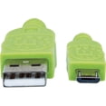 thumbnail image 3 of Manhattan Braided Hi-Speed USB Micro-B Device Cable USB 2.0, Type-A Male to Micro-B Male, 480 Mbps, 3 ft., Black/Green, 3 of 5