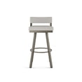 thumbnail image 2 of Amisco Travis 26 in. Swivel Counter Stool - Pale Grey Beige Polyester / Grey Metal, 2 of 9