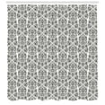 thumbnail image 3 of Ambesonne Flower Shower Curtain, Floral Paisley Oriental, 69"Wx84"L, Black White, 3 of 3