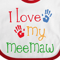 thumbnail image 4 of Inktastic I Love My Meemaw Girls Baby Bib, 4 of 4