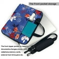 thumbnail image 3 of YFYANG 14 inch Universal Laptop Bag Oxford Cloth Laptop Sleeve, Multi-functional Blue Vintage Floral Texture Notebook Computer Messenger Bag Handbag, 3 of 8