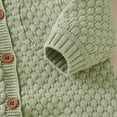 thumbnail image 4 of Baby Rompers Long Sleeve Infant Boys Girls Jumpsuits Clothes Autumn Solid Knitted Newborn Toddler Kids Overalls One Piece 0-18M, 4 of 5