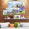 thumbnail image 3 of Spring Violet Flowers on Mountain - Floral Canvas Art Print, 3 of 4