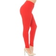 thumbnail image 2 of Buttery Smooth Basic Solid Leggings - Extra Plus Size - 3XL 4XL 5XL - EEVEE Red XPlus One Size, 2 of 2