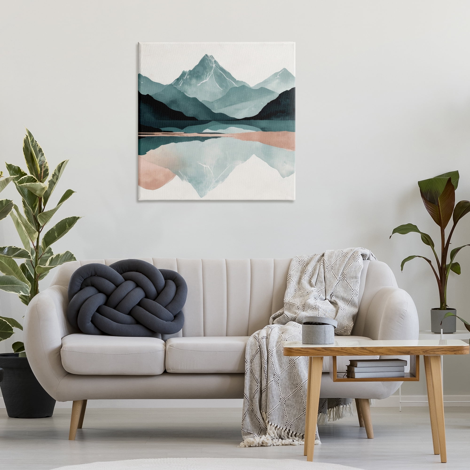 Stupell Industries Reflections of High Peaks Landscape & Nature Painting Wrapped Canvas Art Print Wall Art, 30 x 30