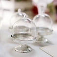 thumbnail image 2 of Balsa Circle 12 Silver Clear 3" Mini Cake Stands Dome Favor Holders, 2 of 8