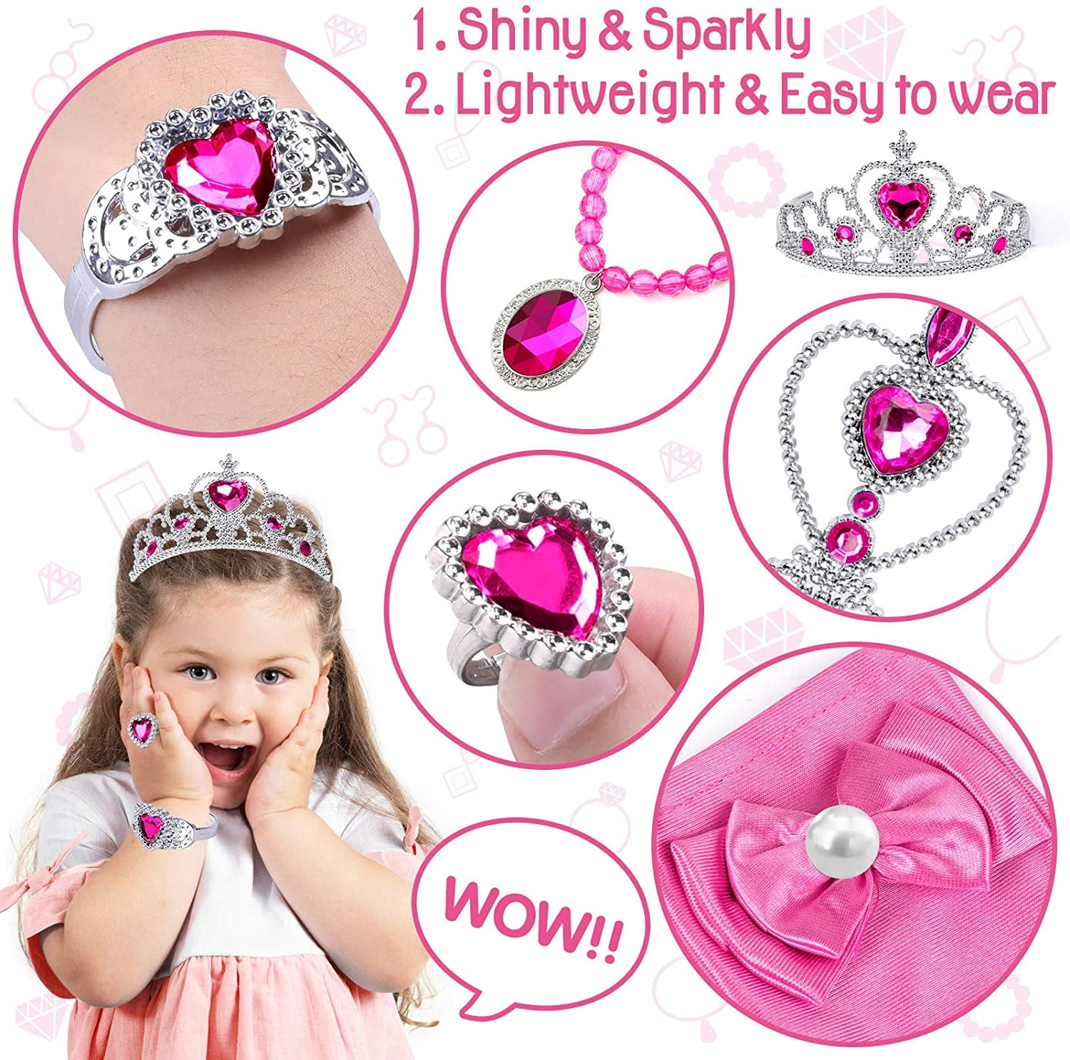 72pcs Princess Party Favors Girls Birthday Decorations Dress Up Games Crown  Stickers Necklace Wedding Gifts Guests Pinata Filler - AliExpress