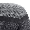 thumbnail image 4 of Lovskoo Men Casual Plus Size Stand Collar Sweater Coat Fleece Lined Full Zip Knitted Cardigan Sweaters Dark Gray, 4 of 9