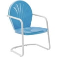 thumbnail image 2 of Retro Metal Bistro Set - 3 Piece Outdoor Patio Furniture - Table & 2 Chairs - Sky Blue & White, 2 of 8