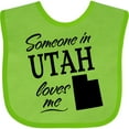 thumbnail image 3 of Inktastic Someone in Utah Loves Me Boys or Girls Baby Bib, 3 of 4