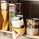 thumbnail image 5 of Juego de 5 tarros sellados para almacenamiento de granos de cocina, organizador de gran capacidad de plástico a prueba de humedad, tarros para condimentos para el hogar, 5 of 5