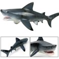 thumbnail image 5 of 11 Inch Large Tiger Shark Toy, Plastic Ocean Animal Figurine Realistic Sea Creature Figure Educational Toy Great for Bath Pool Toy, Cake Topper, Party Favor, 5 of 5