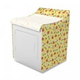thumbnail image 2 of Summer Washer Cover, Pattern with Watermelon Slices Roller Skates and Ice Cream, Decorative Accent for Laundromats, 29" x 28" x 40", Pastel Yellow Multicolor, by Ambesonne, 2 of 3