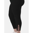 thumbnail image 5 of Terra & Sky Women's Plus Size Capri Ladder Legging, Sizes 0X-5X, 5 of 5
