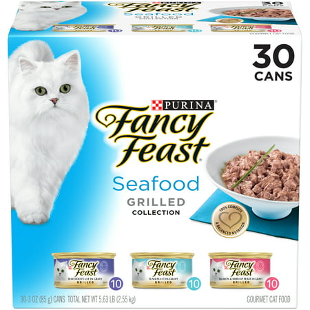 Fancy Feast Gravy Wet Cat Food Variety Pack, Seafood Grilled Collection - (30) 3 oz. (Best Canned Cat Food For Urinary Problems)