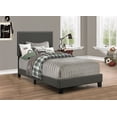 thumbnail image 2 of Maklaine Fabric Upholstered Twin Bed with Nailhead Trim Charcoal, 2 of 3