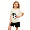 thumbnail image 6 of NAISIBABY Boys Summer Outfit Sets, Soccer Garphic Short Sleeve T-Shirt & Shorts 2-Piece Active Fit Casual Clothes Sets Black Size 2, 6 of 6
