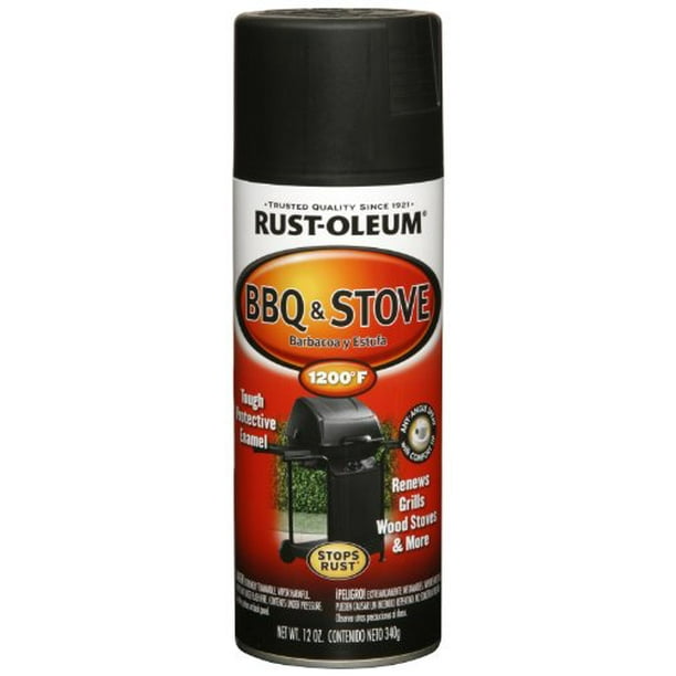 RustOleum 249310 Automotive BBQ & Stove Spray Paint, 12 oz, BBQ Black