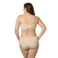thumbnail image 2 of Elila Women&rsquo;s Plus Size Make It Lace & Microfiber Brief, Medium Coverage, Style 3503 Beige, 2 of 2