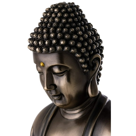 Top Collection Meditating Shakyamuni Buddha Statue - Enlightened East Asian New Age Sculpture in Premium Cold Cast Bronze - 10.5-Inch Collectible Supreme Buddha Figurine
