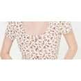 thumbnail image 2 of Hippie Rose Junior's Floral Button-Front Top Black Size X-Small, 2 of 3