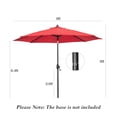 thumbnail image 5 of Ulax Furniture Red Round Market Patio Umbrellas, Adjustable Height, 5 of 8