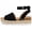Black Nubuck, variant on Women's Topic Espadrille Flatform Wedge Ankle Strap Sandals, Black Nubuck, 7.5